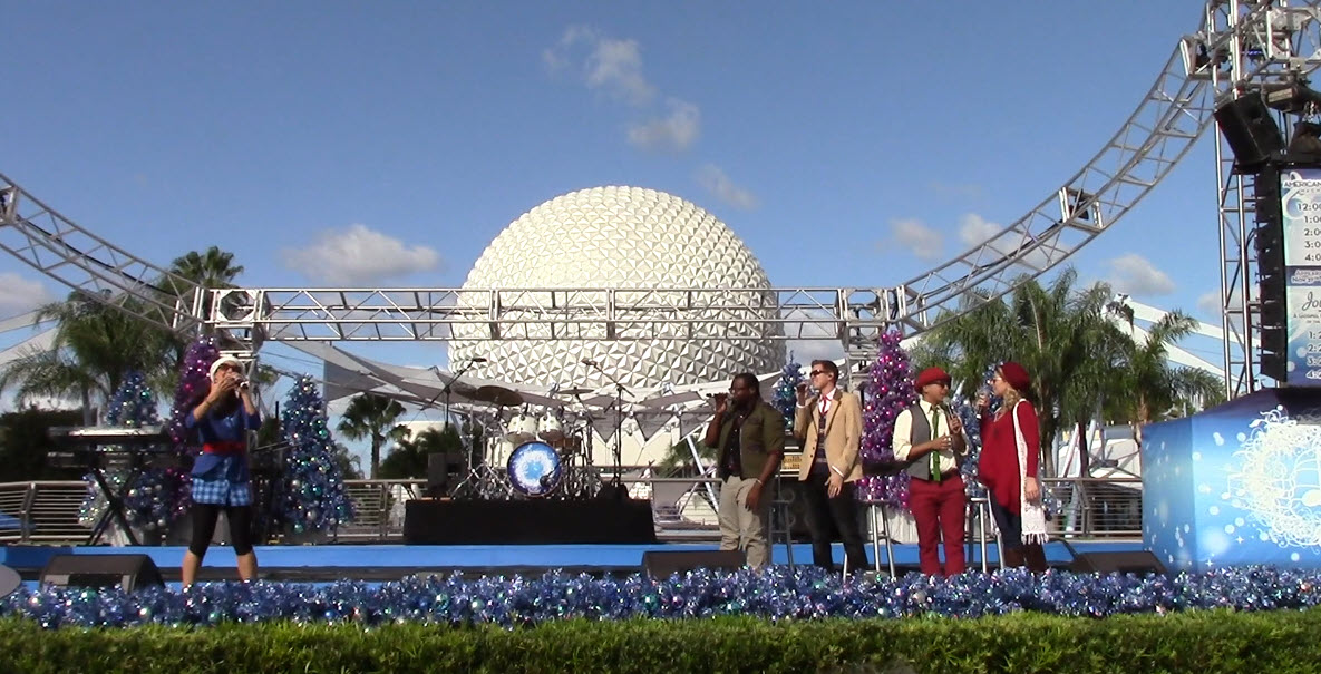Sam's Epcot Christmas Time Machine | American Music Machine at the Fountain View Stage 2015