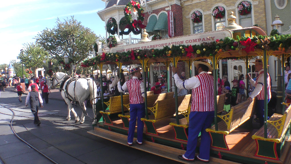 Walt Disney World's Dapper Dans Take a Festive Ride Down Main Street USA | Happy Holidays 2023