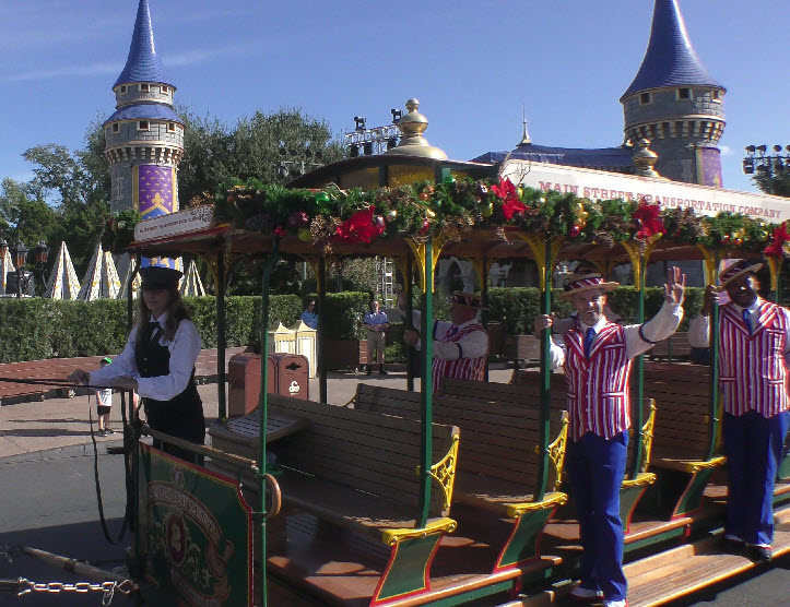 Walt Disney World's Dapper Dans Take a Festive Ride Down Main Street USA | Happy Holidays 2023