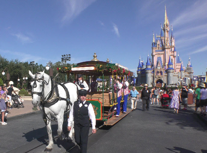 Walt Disney World's Dapper Dans Take a Festive Ride Down Main Street USA | Happy Holidays 2023