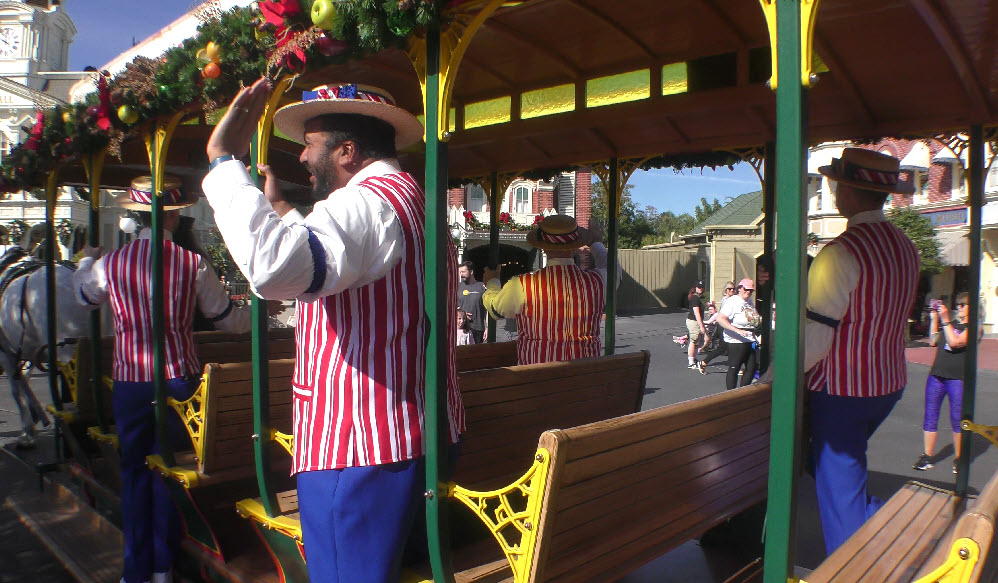 Walt Disney World's Dapper Dans Take a Festive Ride Down Main Street USA | Happy Holidays 2023