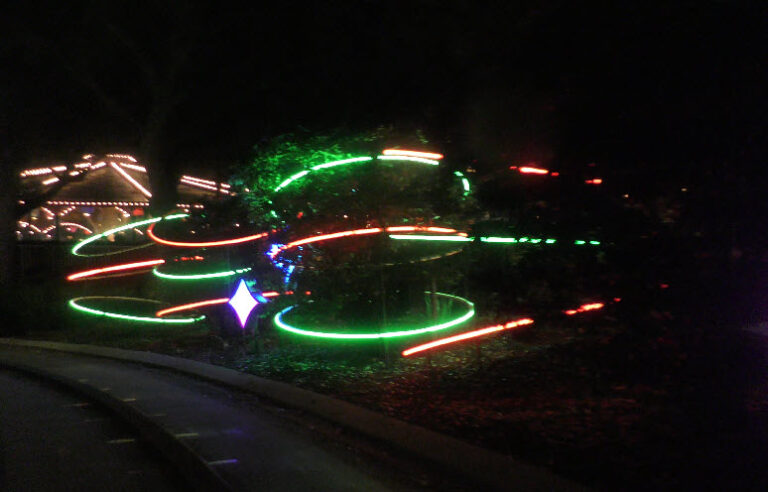 Tomorrowland's Holiday Speedway during Mickey's Very Merry Christmas Party 2023