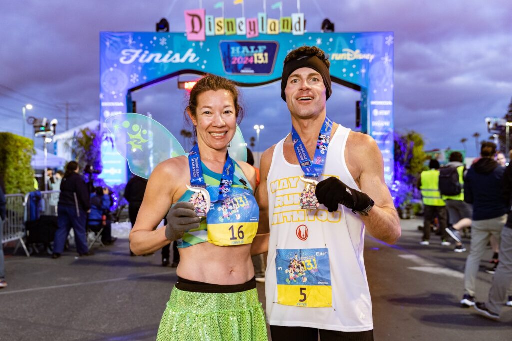 Thousands of runners participated in runDisney race on Jan. 14, 2024, traversing a 13.1-mile course through Disney California Adventure Park and Disneyland, as well as iconic
destinations in Anaheim, Calif. The race was the culmination of Disneyland Half-
Marathon weekend, which include kids’ races, a 5K and 10K. (Christian
Thompson/Disneyland Resort)