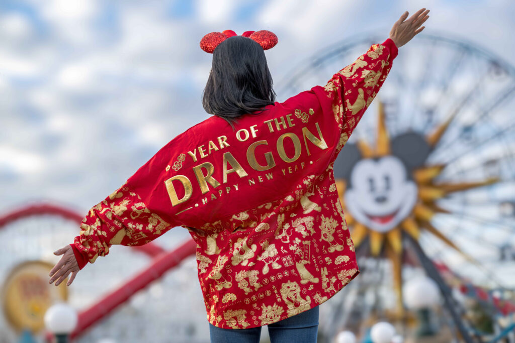 Guests can sport the latest Lunar New Year Spirit Jersey at the Disneyland Resort in Anaheim, Calif. The Lunar New Year celebration is a joyous tribute to Chinese, Korean and Vietnamese cultures. At the celebration, guests can savor Asian-inspired dishes at Lunar New Year Marketplaces; experience dazzling entertainment such as “Mulan’s Lunar New Year Procession” to “Hurry Home – Lunar New Year Celebration,” and more. (Disneyland Resort)