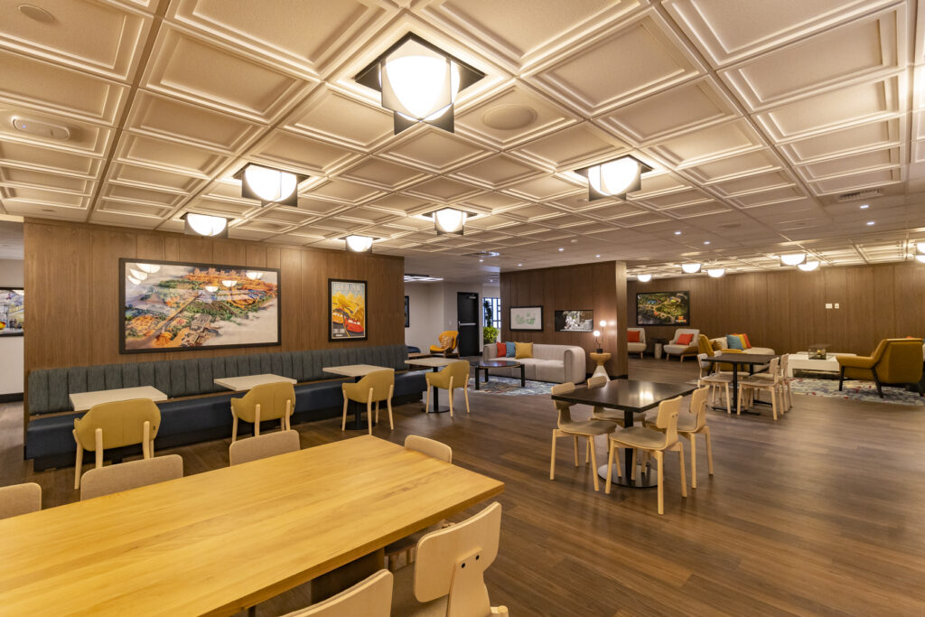 Later this year, Pixar Place Hotel at Disneyland Resort in Anaheim, Calif., will offer its new lounge, Creators Club, to its concierge level guests. The new lounge celebrates the collaboration between Disney Imagineering and Pixar Animation Studios with concept art, maquettes and attraction posters, and guests may enjoy snacks and beverages throughout the day. (Christian Thompson/Disneyland Resort)