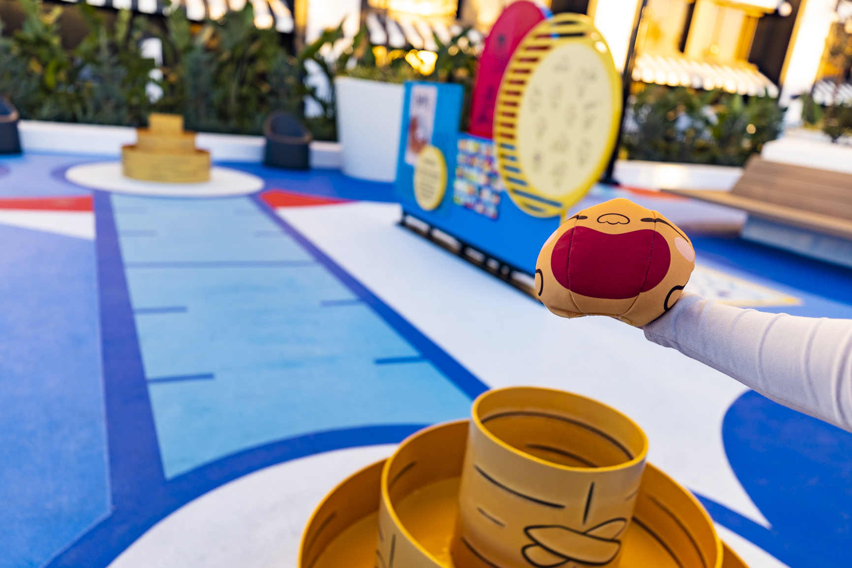 Guests can enjoy their stay by heading to the Pixar Shorts Court on the rooftop deck of Pixar Place Hotel at Disneyland Resort in Anaheim, Calif., with interactive games and imaginative free play inspired by Pixar’s famous short films “La Luna,” “Bao,” “For the Birds” and “Burrow.” (Christian Thompson/Disneyland Resort)