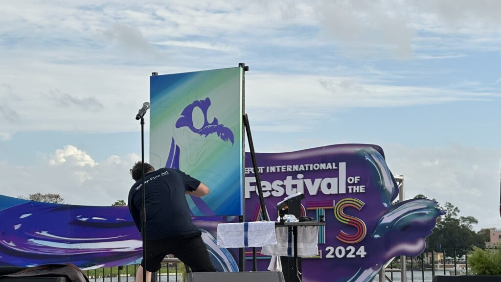 Visual Art Performance: Trevor Carlton's Enchanting Show at Epcot Festival of the Arts 2024
