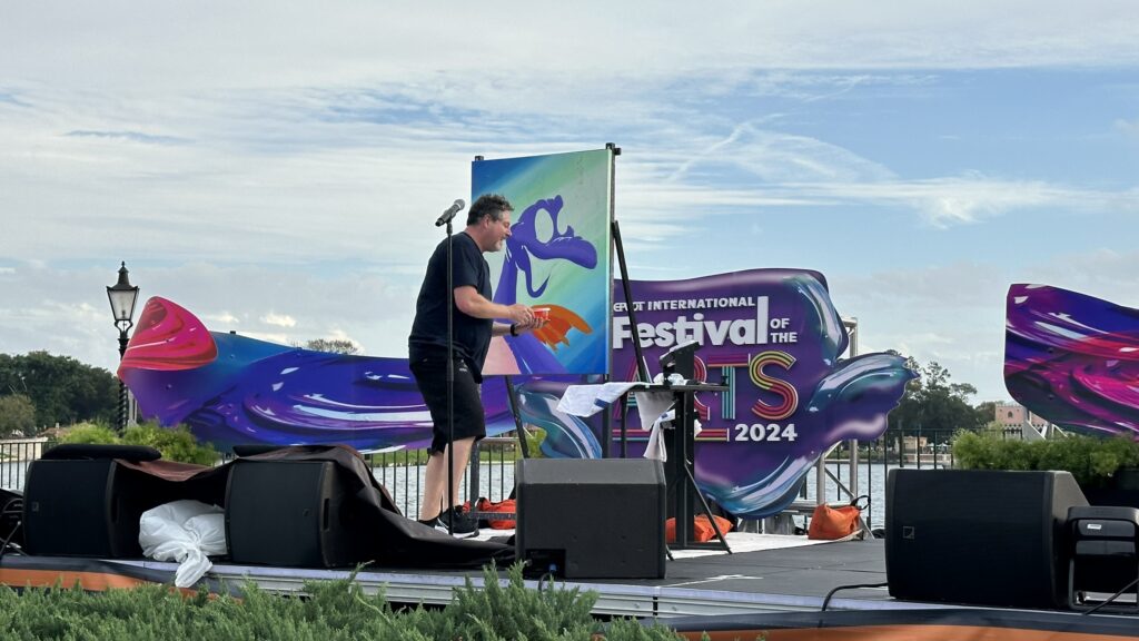 Visual Art Performance: Trevor Carlton's Enchanting Show at Epcot Festival of the Arts 2024