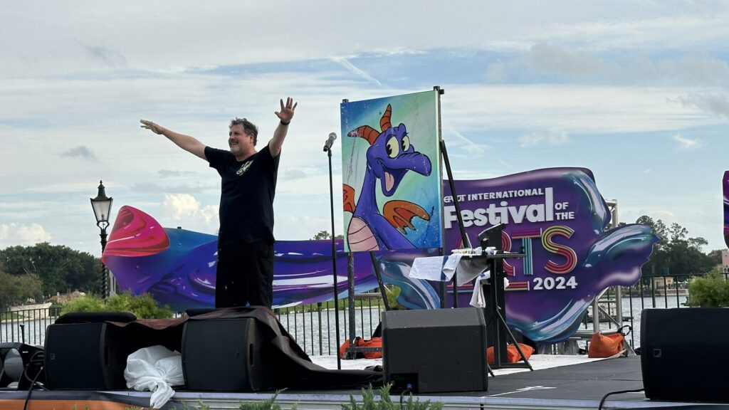 Visual Art Performance: Trevor Carlton's Enchanting Show at Epcot Festival of the Arts 2024