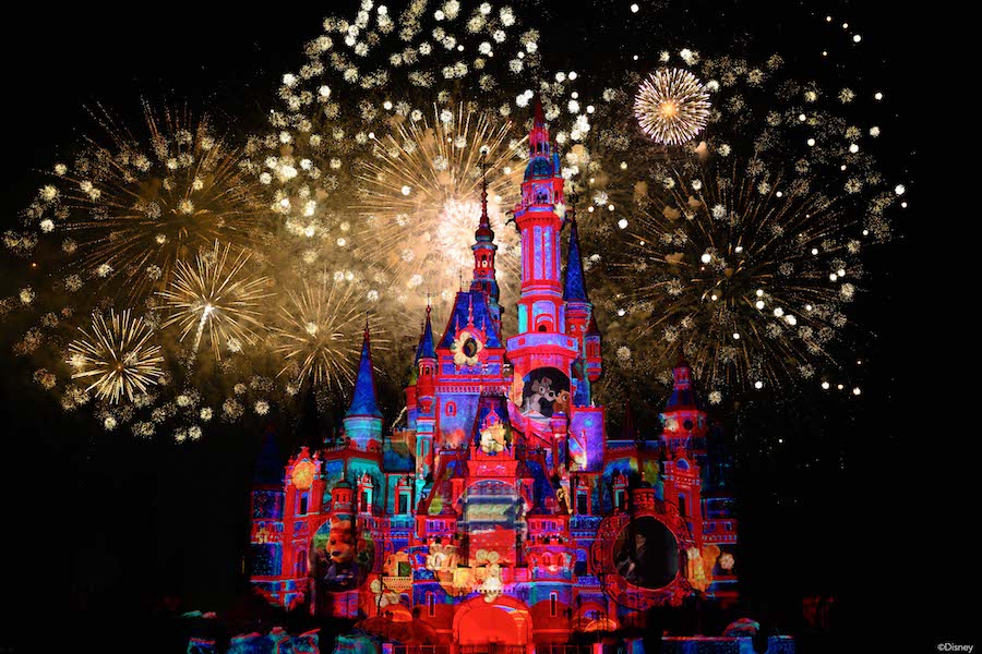 Chinese New Year fireworks at Shanghai Disney Resort
