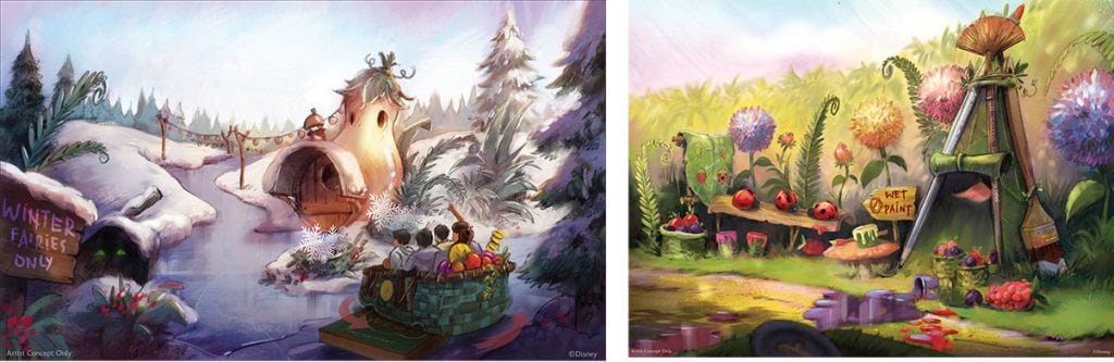 Rendering of Fairy Tinker Bell’s Busy Buggies coming to Fantasy Springs opening on June 6, 2024 at Tokyo DisneySea 