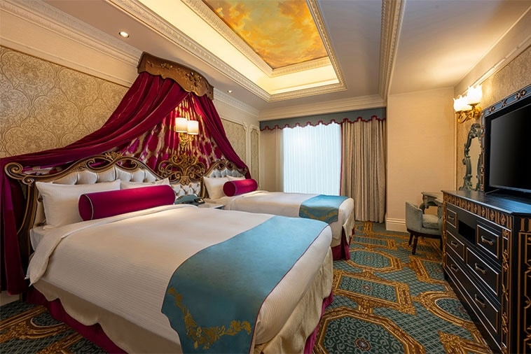 Room at the new Tokyo DisneySea Fantasy Springs Hotel