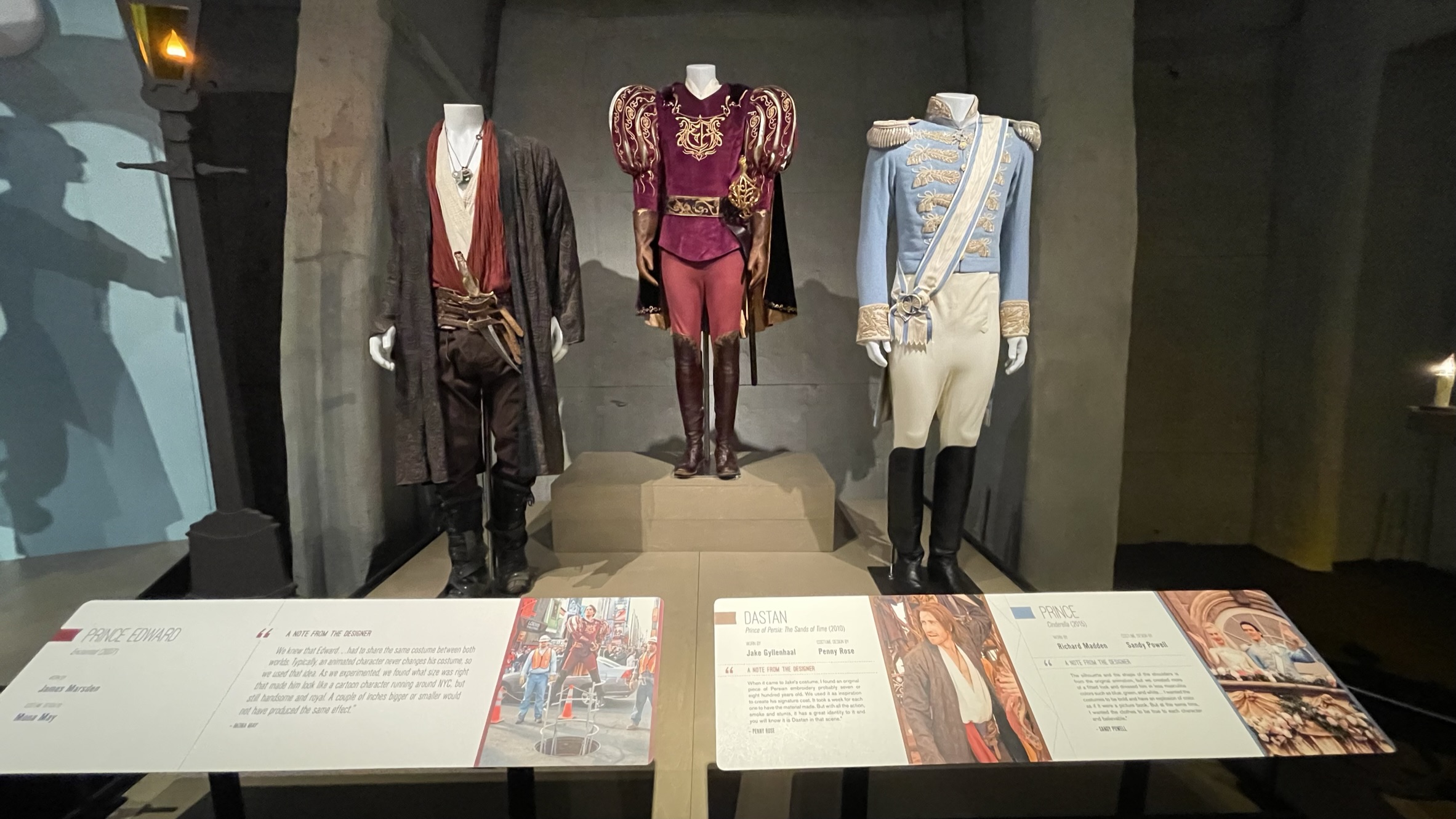 Disney Archives Disney Heroes & Villains: The Art of the Disney Costume 'Cinderella's Workshop Disney Costumes include Prince Edward, Dastan and Prince