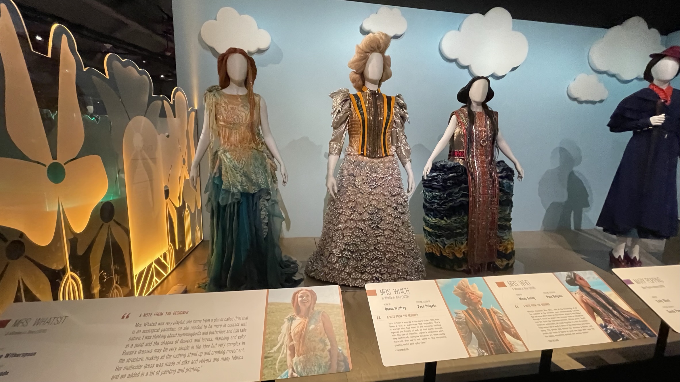Disney Archives Disney Heroes & Villains: The Art of the Disney Costume including From a Wrinkle in Time Mrs Whatsit, Mrs Which, Mrs Who