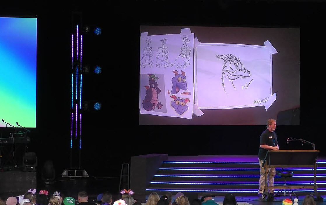 Learning to Draw Disney Characters at Epcot's Festival of the Arts 2024 (Featuring Figment!)