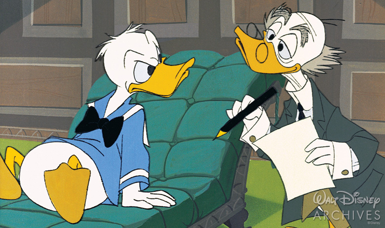 Ludwig Von Drake with Nephew Donald Duck