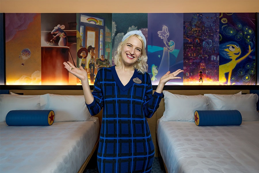 Walt Disney Imagineering, Kirstin Makela, at the new Pixar Place Hotel at Disneyland Resort