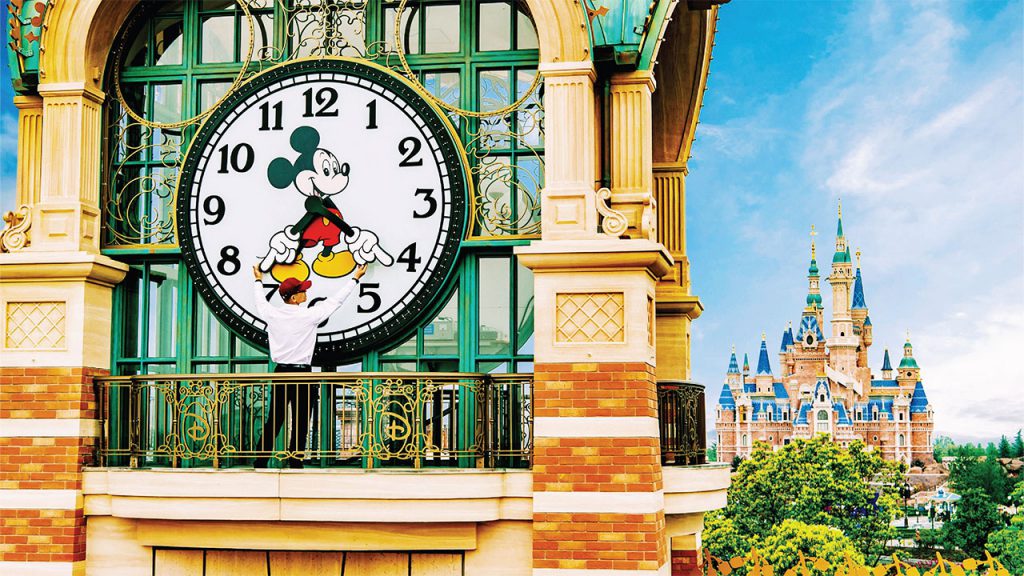 Image of the Mickey clock at Shanghai Disney Resort