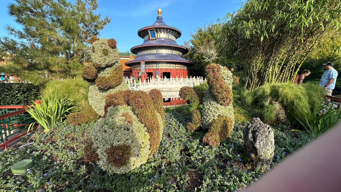 2024 Epcot Flower and Garden Festival Topiaries Pandas in China