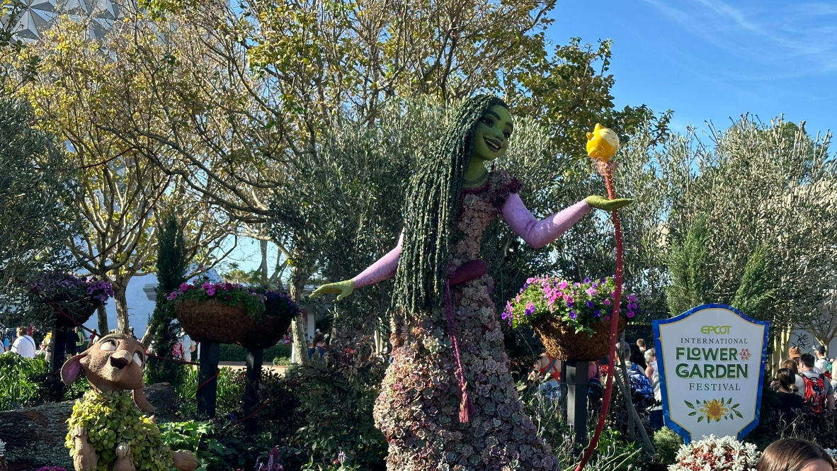 2024 Epcot Flower and Garden Festival Topiaries New for 2024 - Asha and Wishing Star