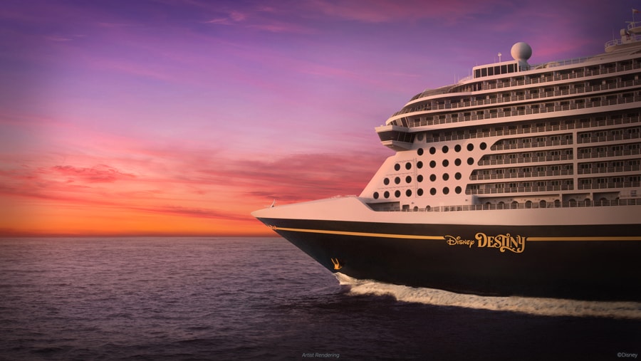 The new Disney Cruise Line ship, The Disney Destiny