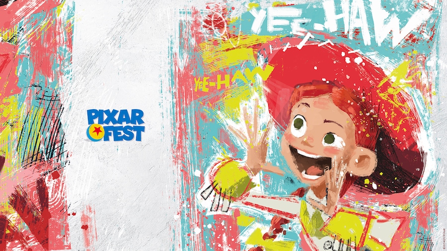 Pixar Painted Wallpaper, Jessie from "Toy Story"