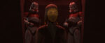 Fourth Sister (center) and clone troopers in a scene from "STAR WARS: TALES OF THE EMPIRE", exclusively on Disney+. © 2024 Lucasfilm Ltd. & ™. All Rights Reserved.