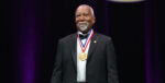 Disney Imagineer Lanny Smoot appears onstage at the National Inventors Hall of Fame awards ceremony in Washington, D.C.