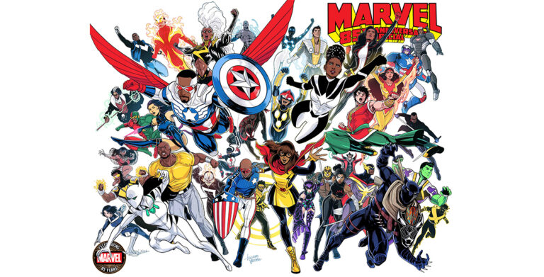 The Marvel 85th Anniversary Wraparound Variant Cover features a collection of Marvel Variants. The cover reads: “MARVEL 85th ANNIVERSARY SPECIAL,” and “CELEBRATING MARVEL.”