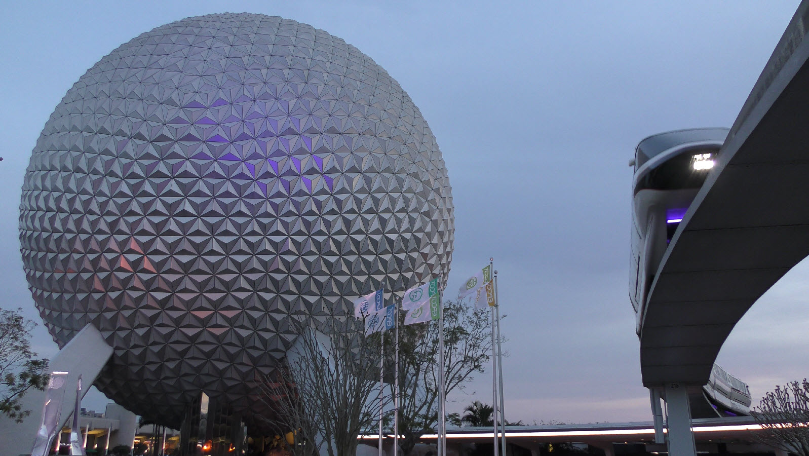 Spaceship Earth Lighting Sequence for Epcot Flower and Garden Festival 2024