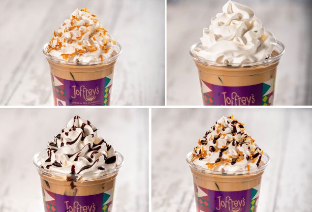 Coconut Banana Cream Pie Latte; PB&J Latte; Hazelnut Mocha Latte; Coconut Mocha Latte