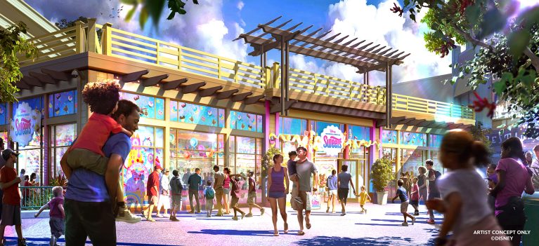 Concept art of Disney Wonderful World of Sweets in Downtown Disney at Disneyland Resort