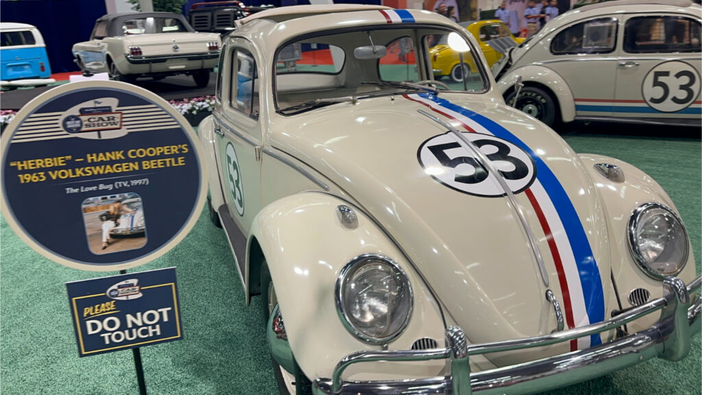 Walt Disney Archives Great Big Beautiful Car Show D23 2024 - Herbie Hank Coopers 1963 Volkswagen Beetle from The Love Bug 1977