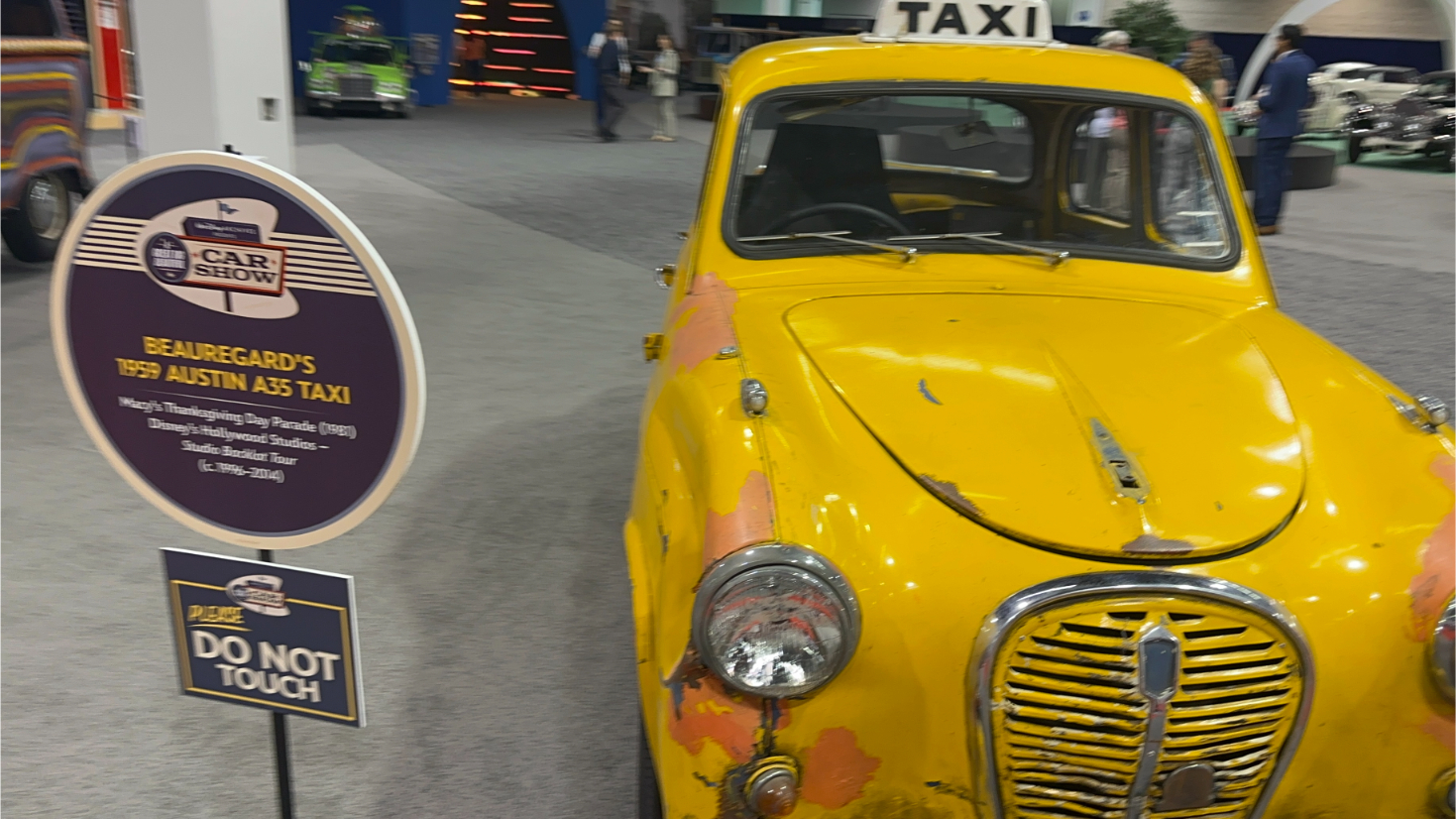 Walt Disney Archives Great Big Beautiful Car Show D23 2024 - Beauregard's 1959 Austin A35 Taxi