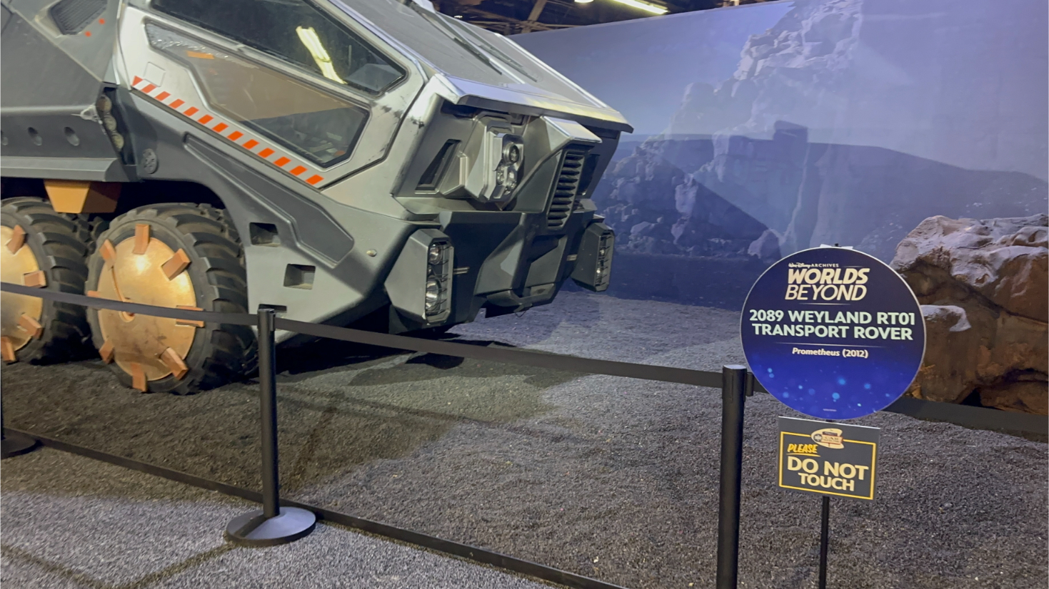 Walt Disney Archives Great Big Beautiful Car Show D23 2024 - 2089 Weyland RT01 Transport Rover from 2012 Prometheus