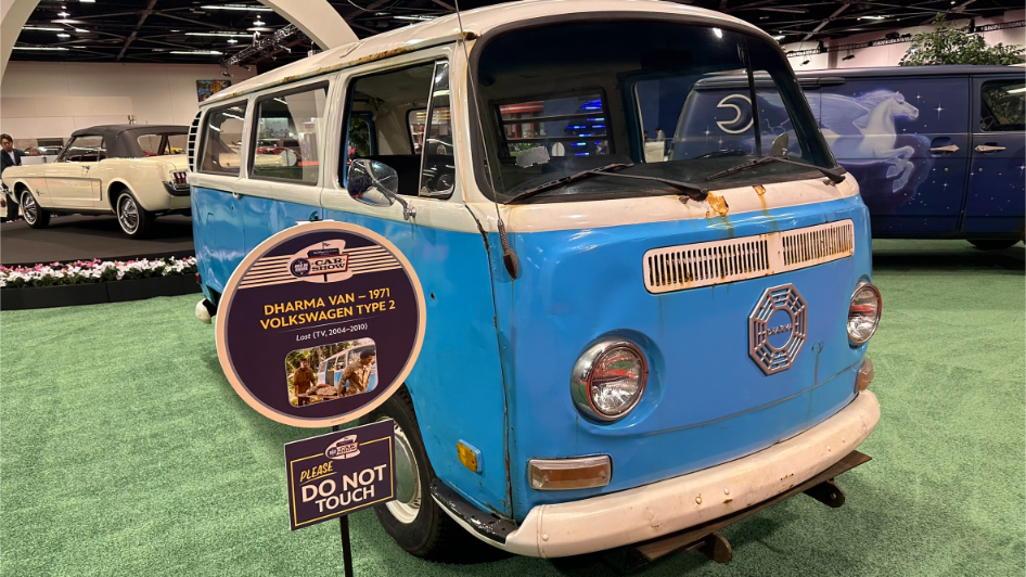 Walt Disney Archives Great Big Beautiful Car Show D23 2024 - Dharma Van - 1971 Volkswagen Type 2 from Lost TV Series