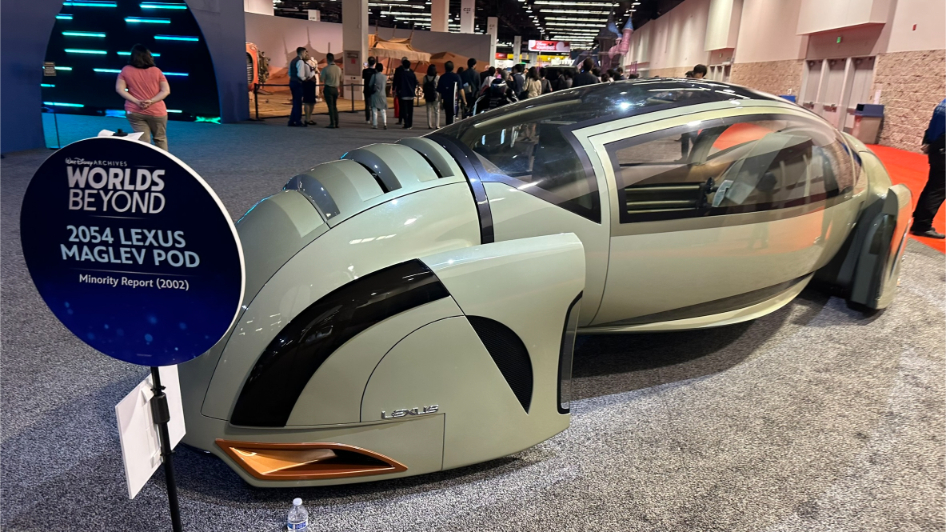 Walt Disney Archives Great Big Beautiful Car Show D23 2024 - 2054 Lexus Maglev POD from Minority Report