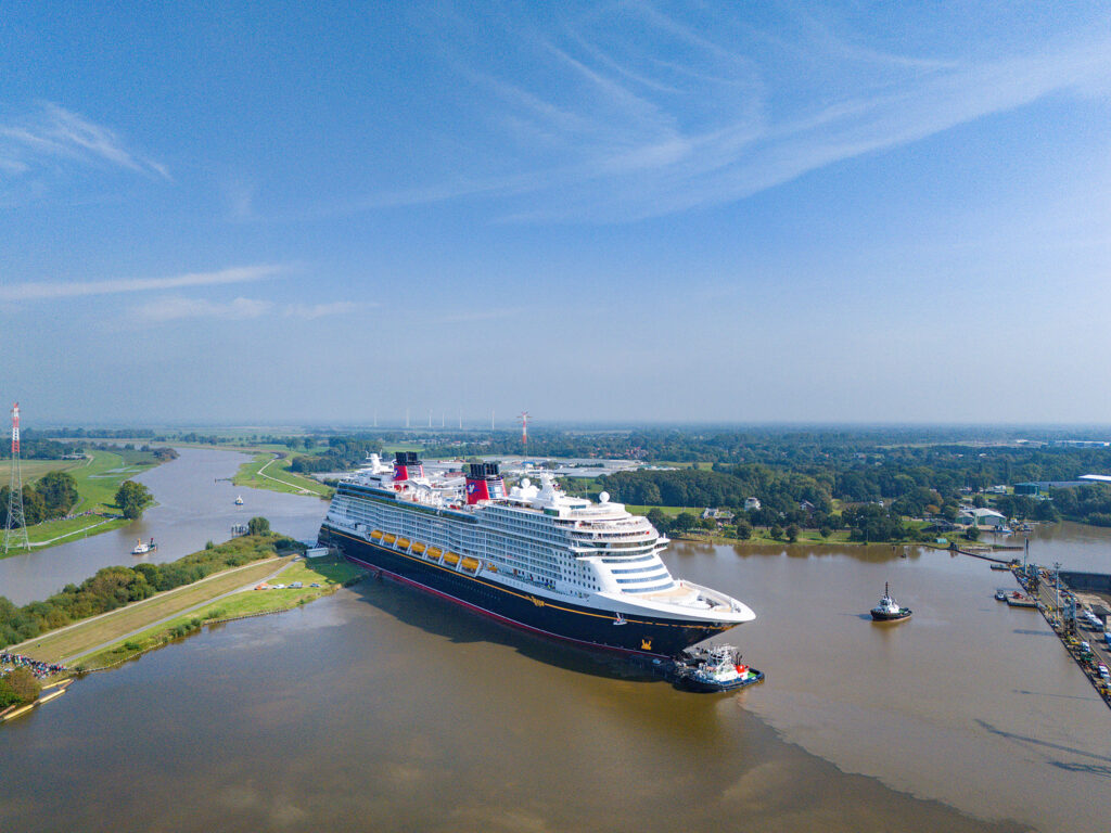 The Disney Treasure Heads to Open Water During Conveyance