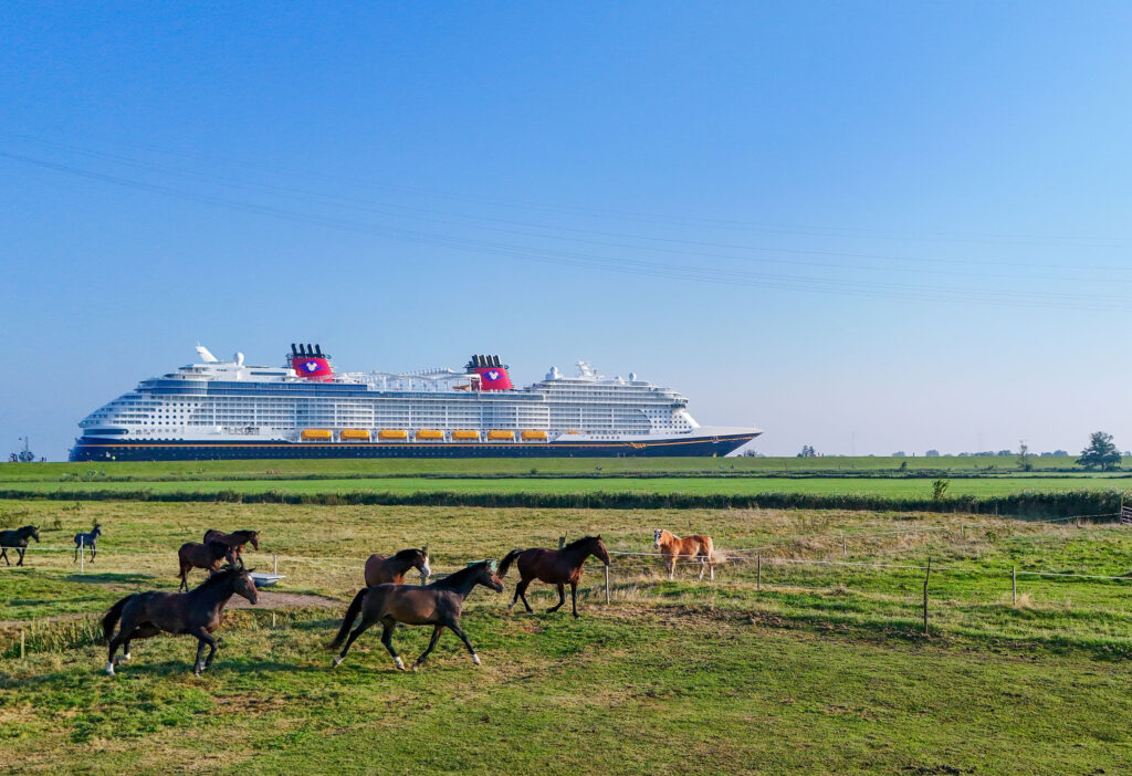 The Disney Treasure Heads to Open Water During Conveyance