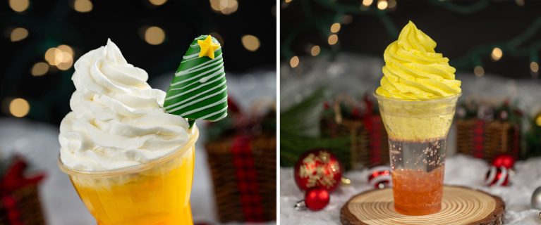 Holiday Pineapple-Orange-Guava Juice Float; Cranberry Citrus Float