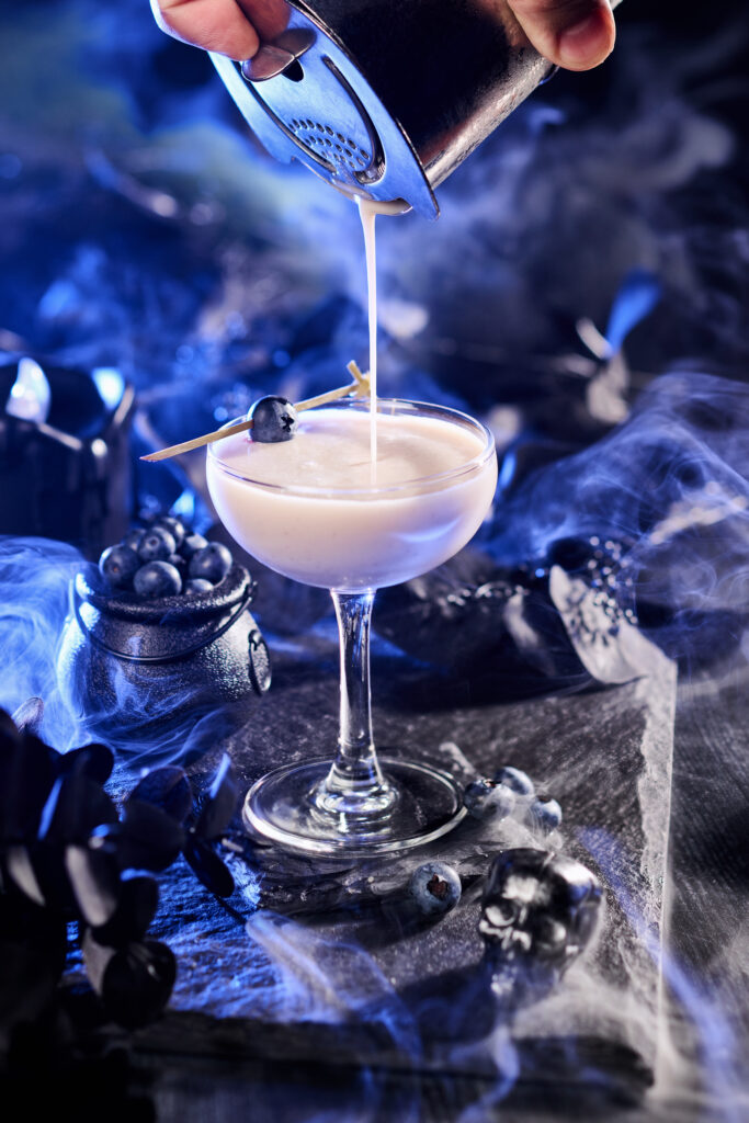 Boo Berries & Scream Rémy Martin VSOP, blueberry gomme syrup, cream and St. Elizabeth allspice dram 