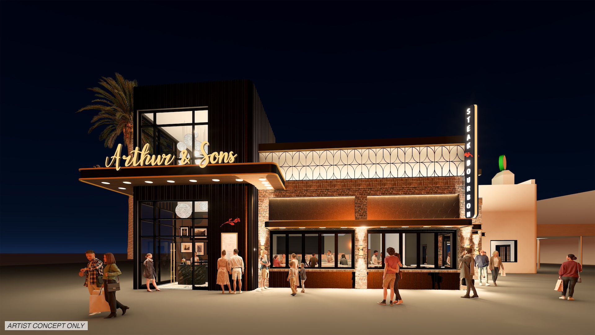 Arthur & Sons Steak and Bourbon, Artist Concept