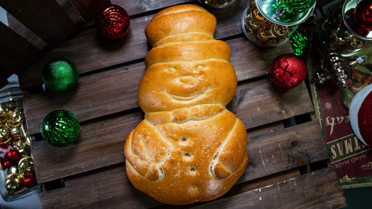 Snowman Sourdough Bread - Disneyland Resort Holiday Food 2024