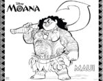 Disney's Moana Coloring Pages - Maui