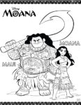 Disney's Moana Coloring Pages - Maui and Moana