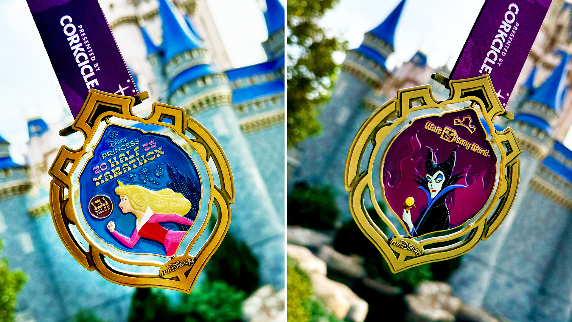 Regal and Evil runDisney Medals for the 2025 Princess Half Marathon Weekend