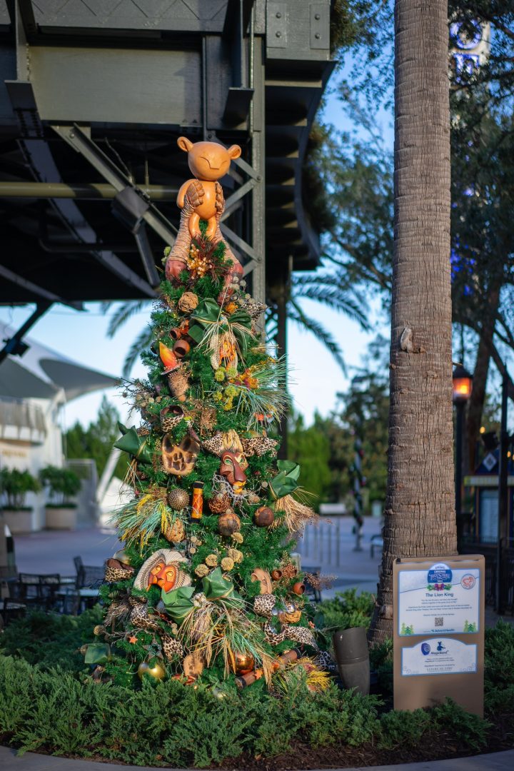 “Mufasa: The Lion King”-themed Christmas tree as part of the Disney Springs Christmas Tree Stroll presented by AdventHealth