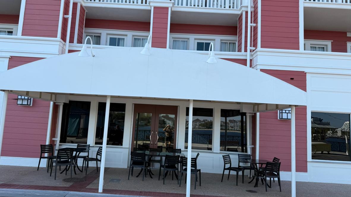 Former Location of Big River Brewery on Walt Disney World Boardwalk. Seen Empty March 2025