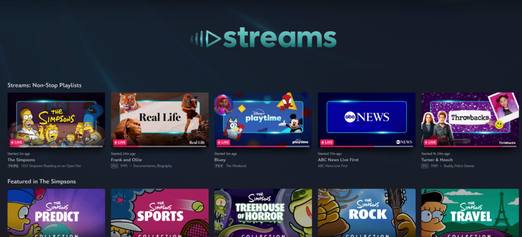 Streams on Disney+ add a 24/7 Simpsons Channel