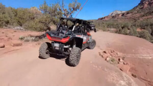 Imagineers test-drive off-road rally vehicles in Arizona to capture the feel of the upcoming attraction